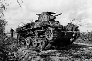 Японский танк Тип95 Ха-Го, подбитый союзниками на острове Тиниан.